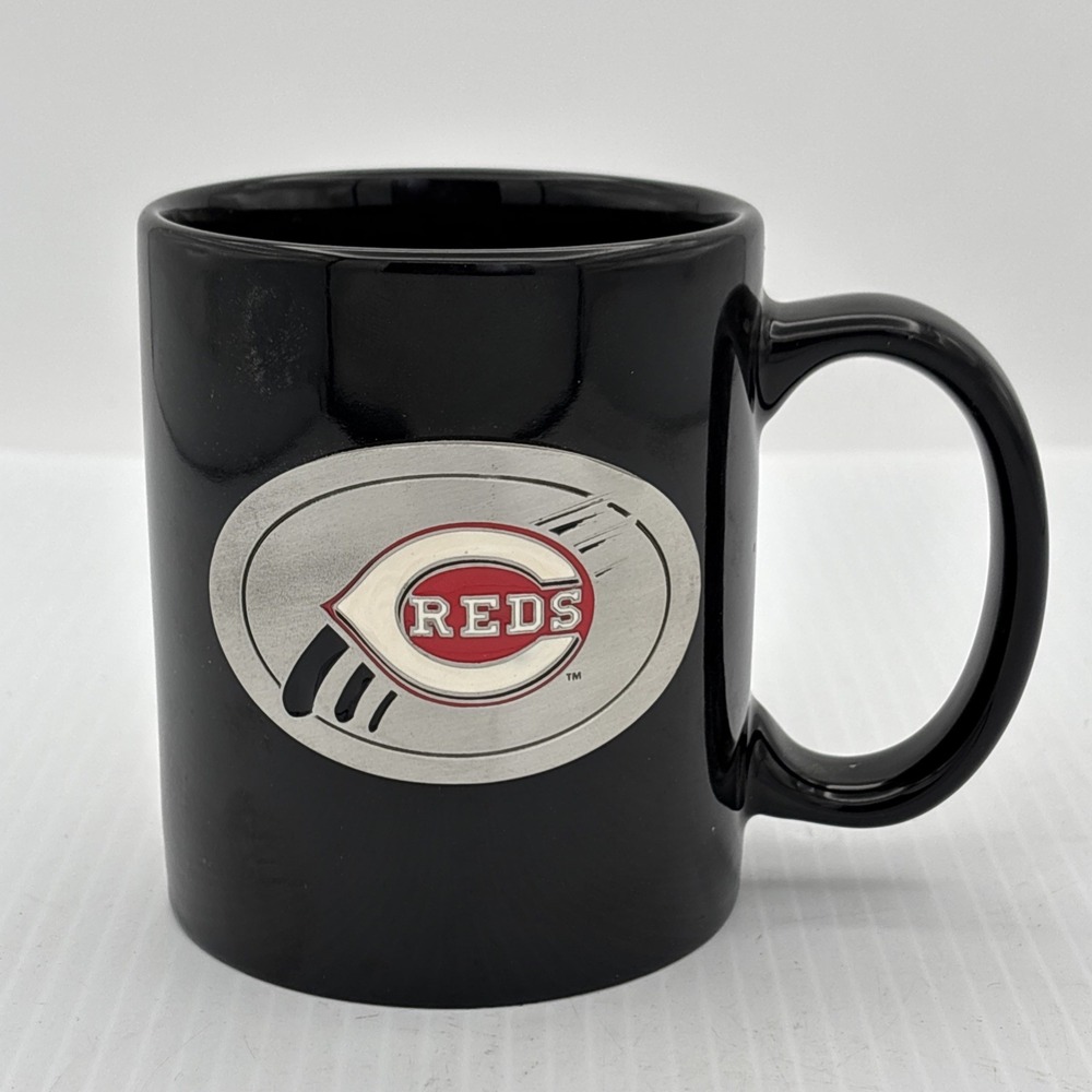 Cincinnati Reds MLB Emblemed Black Coffee Cup